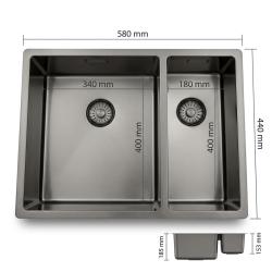 pure-sink-exclusivo-gun-metal-1-5-sink-34-18-cm